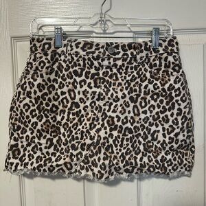 Justice Animal Print Cheeta Mini Skirt